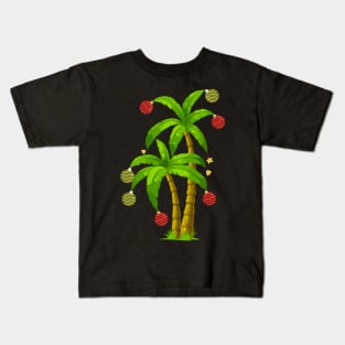 christmas palm tree coconut for boys girls Kids T-Shirt